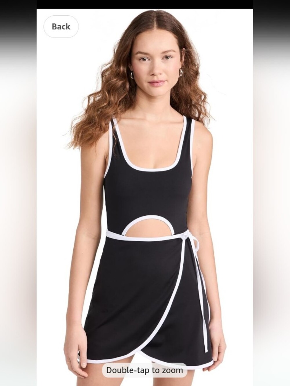 Beach Riot Sport Astrid Black and White Cutout Mini Dress Size Small New